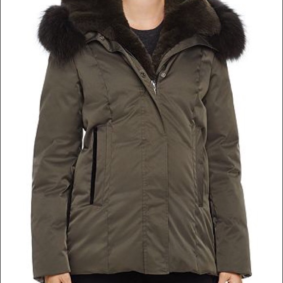 Luka Fitted Parka with Velvet and Fur Trim - Picture 5 of 8